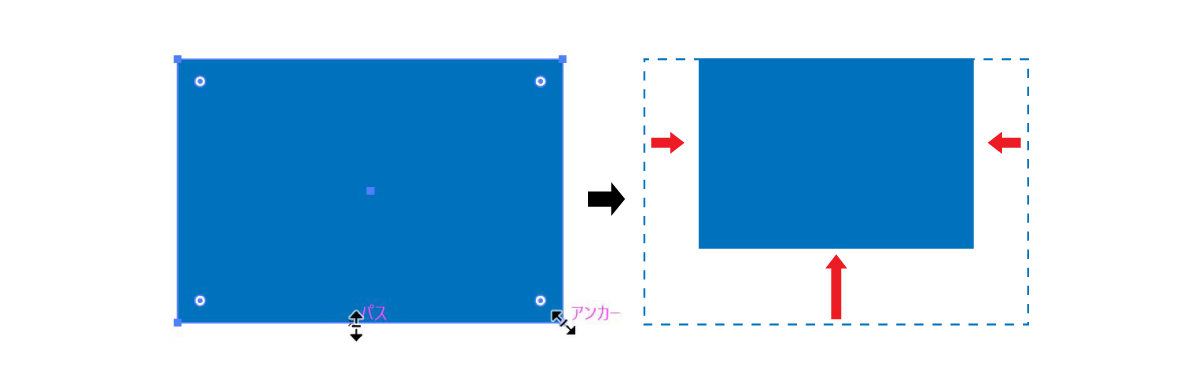 選択ツールを使った拡大縮小